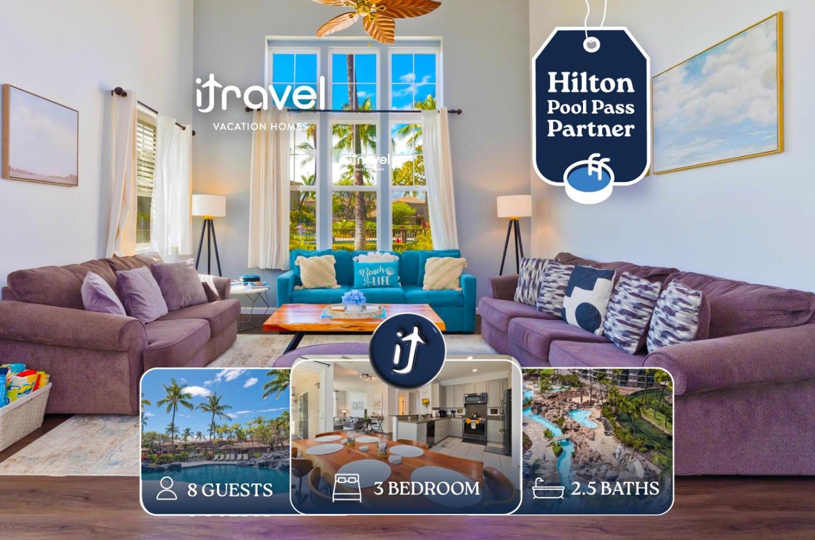 Hilton Pool Pass Included - Stylish Central Villa Mins To Beach Pool & Spa Waikoloa Kültér fotó